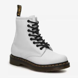 Dr. Martens White Lace Up Boots